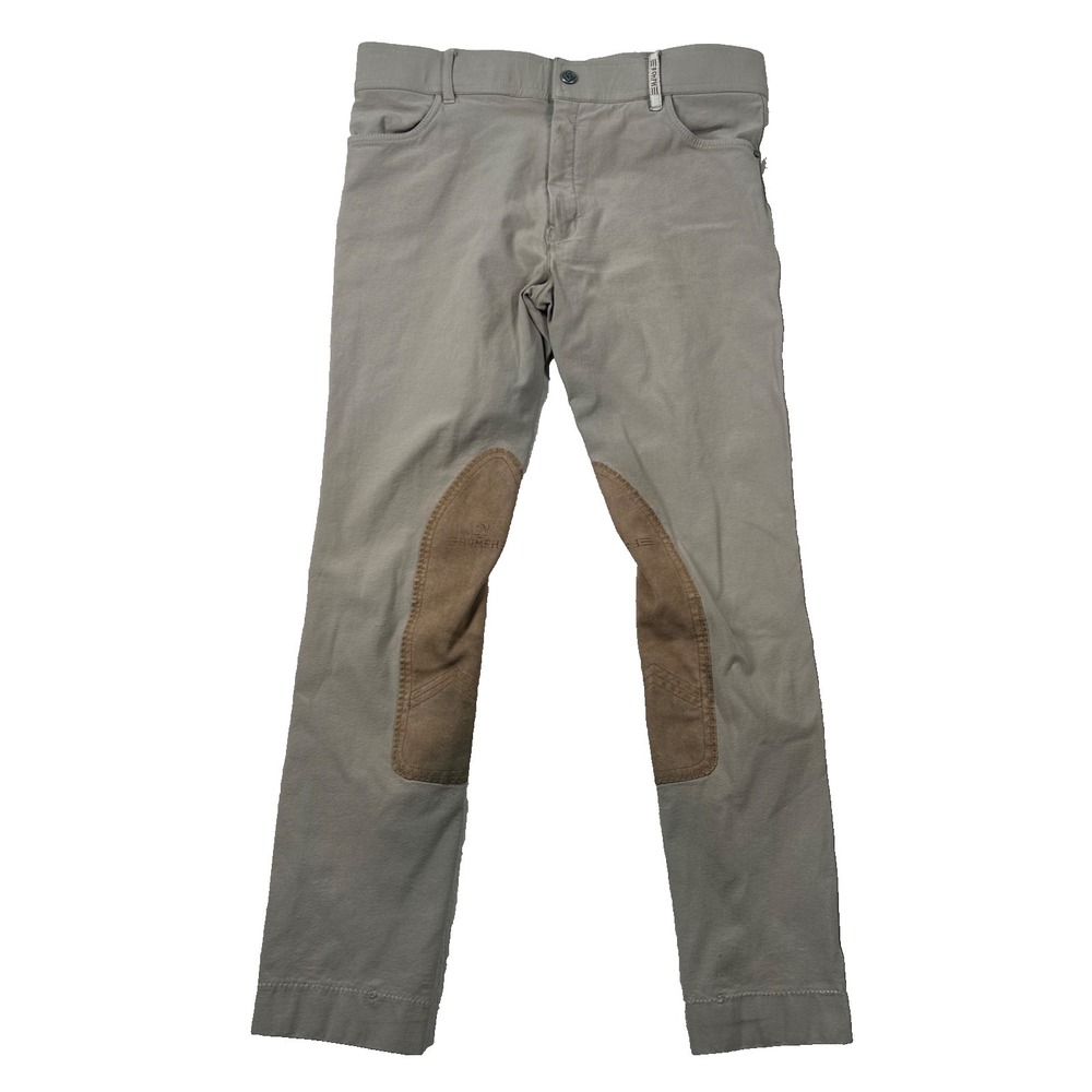 Romfh Breeches Youth 18 Full Seat Riding Pants Equestrian Crop 30x26 Tan